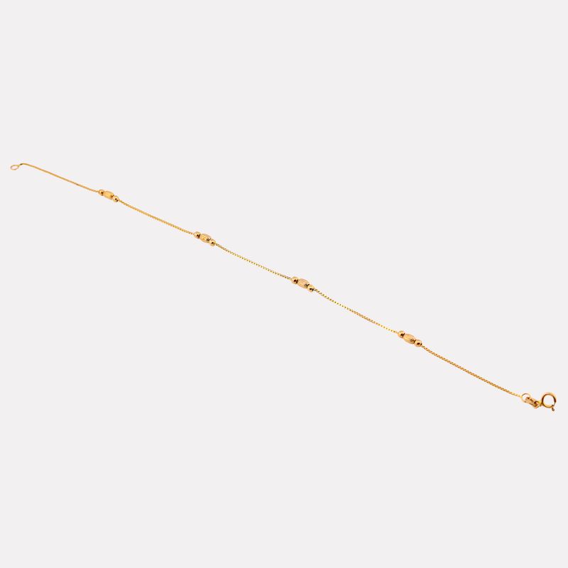 Tobillera Borlas 14k 2g 25cm